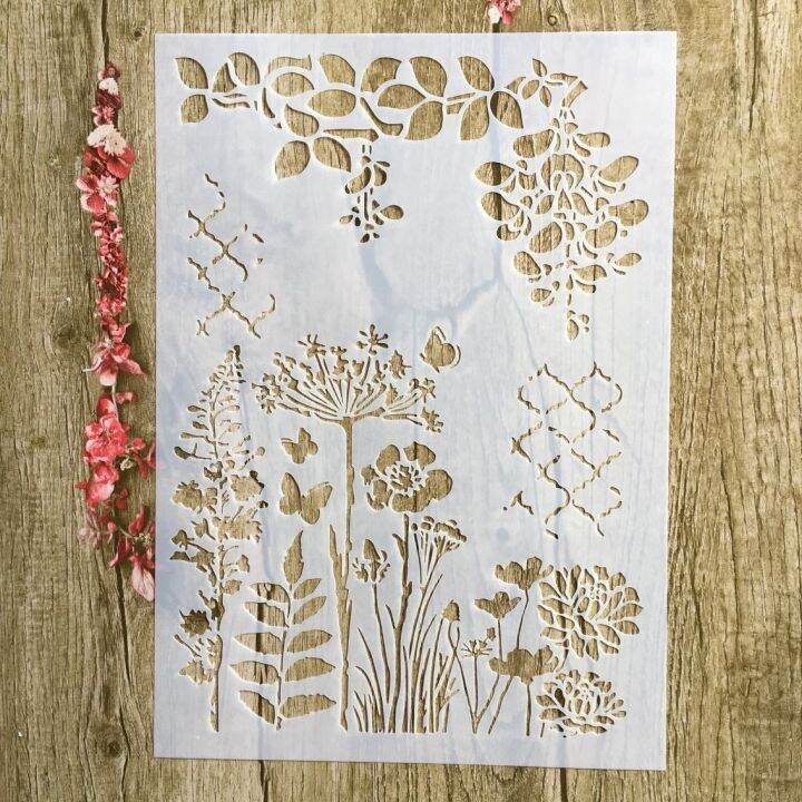 4pcs-lot-a4-floral-french-word-diy-layered-stencil-painting-scrapbook-coloring-embossed-album-decorative-paper-card-template