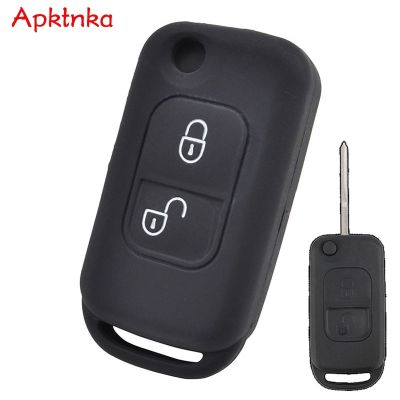 huawe APKTNKA For Mercedes Benz A C E S Slk Class Silicone Remote Flip Key Case Fob Shell Cover Skin Holder 2 Button