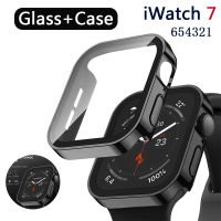 Case สำหรับ Apple Watch 8 7ปกฟิล์มกระจกนิรภัยป้องกันหน้าจอกันชนกรอบสำหรับ I Watch Series 8 7 6 Se 5 4 41มิลลิเมตร45มิลลิเมตร40มิลลิเมตร44มิลลิเมตร