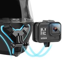 【LZ】❀∋✌  GoPro-Capacete Chin Mount Strap para Hero 9 8 7 5 SJCAM Suporte para Capacete Action Camera Accessories