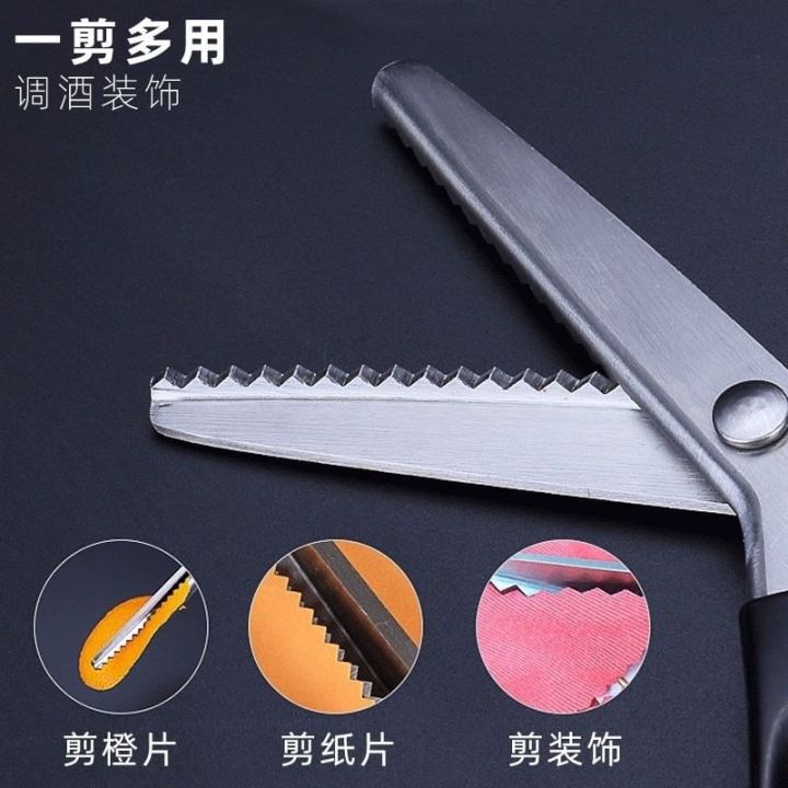 zigzag-scissors-stainless-steel-กรรไกรซิกแซก-ขนาด-9-นิ้ว-กรรไกรฟันปลา-กรรไกรหยัก-กรรไกรฟันโค้ง-กรรไกรตัดหนัง-กรรไกรตัดเสื้อ-ตัดผ้า-ผลิตสแตนเลส-304