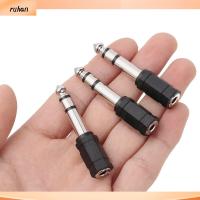 RUHAN 3.5mm Jack to 6.35mm ตัวเชื่อมต่อ ปลั๊กแปลง ระบบเสียงสเตอริโอ ปลั๊กหูฟัง อะแดปเตอร์สายหูฟัง แจ็คไมโครโฟน ชายกับหญิง