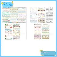 XIUZH หลากสี สติกเกอร์ติดผนัง กระดาษ Washi สติกเกอร์น่ารักๆ สติกเกอร์ตกแต่งลาย สติกเกอร์วางแผน ดีไอวาย