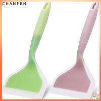 CHANFEN 2ชิ้นไม้พายซิลิโคนทนความร้อนได้กันติดเครื่องครัวซิลิก้าเจลตะหลิวสำหรับทอดซิลิโคนสำหรับงานครัวทนทานสีชมพูและสีเขียวตะหลิวทอดสเต็กครัว