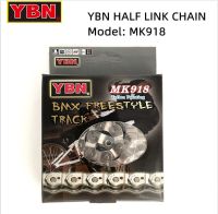 YBN BMX โซ่จักรยานแบบฮาล์ฟลิงค์ความเร็วเดียว MK918เหมาะสำหรับ102L ความเร็วจักรยานเดียวเช่นซี่จักรยานจักรยานมีเกียร์แบบคงที่