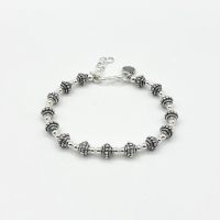 DSP สร้อยข้อมือเงินร้อยชาร์มเม็ดชาร์มวงล้อ เงินแท้ 925: DSP 925 Sterling Silver Beads &amp; Charm Bracelet [CFS0001]