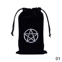 【SALE】 spechassgibrna19 กำมะหยี่ Pentagram ไพ่ทาโรต์ถุงเก็บของเล่นเครื่องประดับบ้านถุงหูรูดขนาดเล็กเกมกระดานไพ่ทาโรต์ถุงเก็บของความบันเทิง