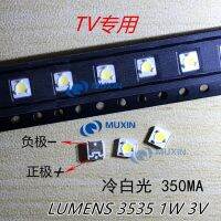 【】 First Follow Shop LED แบบ SMD LUMENS 3535 3537 3V 1W สีขาวเย็นสำหรับไฟด้านหลังทีวีโคมไฟลูกปัด3D A127CECEBUP8C-6078