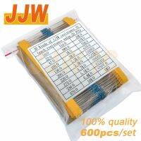 600pcs/set 30 Kinds 1/4W Resistance 1 Metal Film Resistor Pack Assorted Kit 1K 10K 100K 220ohm 1M Resistors 300pcs/set