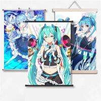 【CW】►✼☒  Hatsune Miku Poster Wall Picture Figure Hanging Painting Office Anime Silk cloth