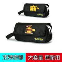 YY▫✼ Pikachu Cartoon Pencil Case Girls Large Capacity Junior High School Boys Stationery Box Anime Peripheral Creative Pencil Case