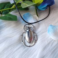 Giant Silver Colour Scarab Beetle Necklace Insect Jewelry Fashion Long Pendant Novelty Big Charm Men Women Gift Fashion Chain Necklaces