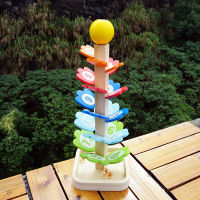 Montessori Toy Rainbow Music Tree Can Be Inserted Into Color Petal Tree Fun Ball Enlightenment Wooden Early Education Toy