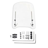 ♙┅ Motorcycle Electric Scooter Front Motorcycle Windshield HD Transparent Windscreen Windshield Spoiler With Mounting Accessories