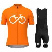 ZZOOI 2023 Orange New Cycling Jersey Set Summer Sport Racing Cycling Clothing Mens Bicycle clothing Bike MTB maillot ropa de ciclismo