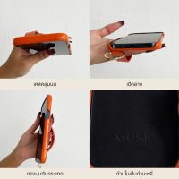 ( MMEGA80 ลดเพิ่ม 80.-) MUSE Hand Strap Card Holder Phone Case PAS Tone (13/13Pro /13Pro Max)