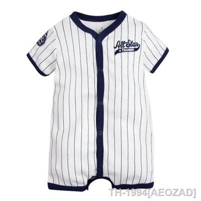 ☑❃ Macacão estiloso de verão para bebês macacão infantil meninos roupas bebê crianças pequenas esportivo beisebol