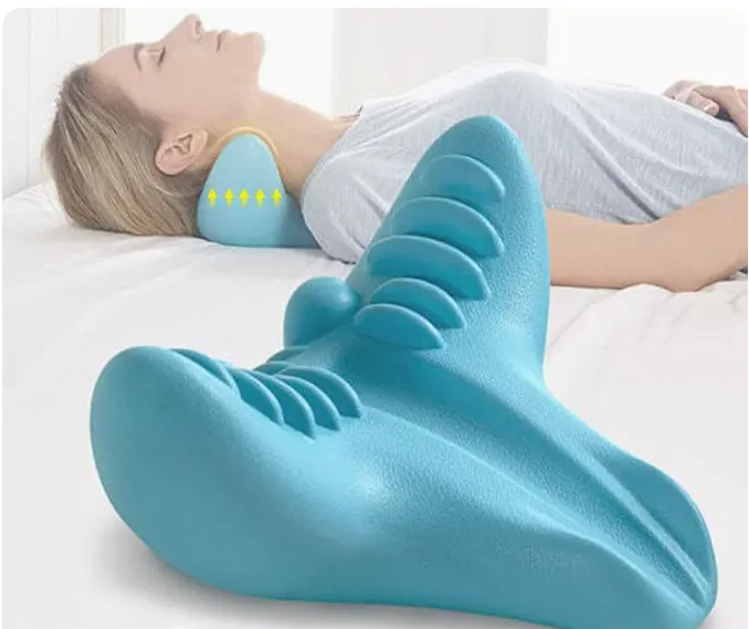 Neck Shoulder Stretcher Relaxer Massage Pillow Cervical