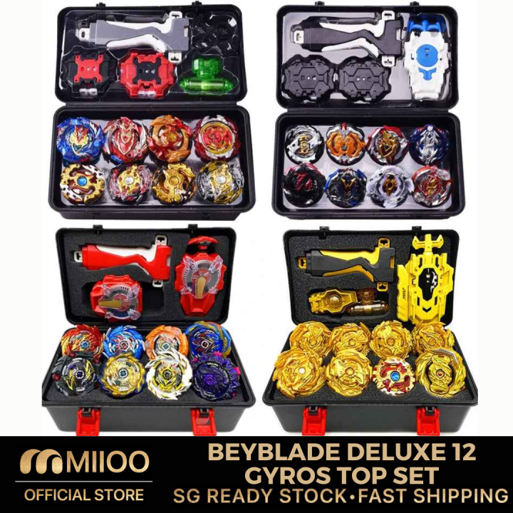 Beyblade Set 8 Or 12Pcs Gyro Spinning Tops Launchers Combat Battling ...