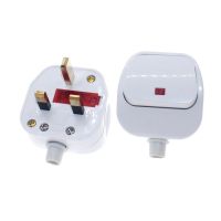 3 Pin 250V 13A Plug With Male Electrical Socket Fused Cord Overload Protection