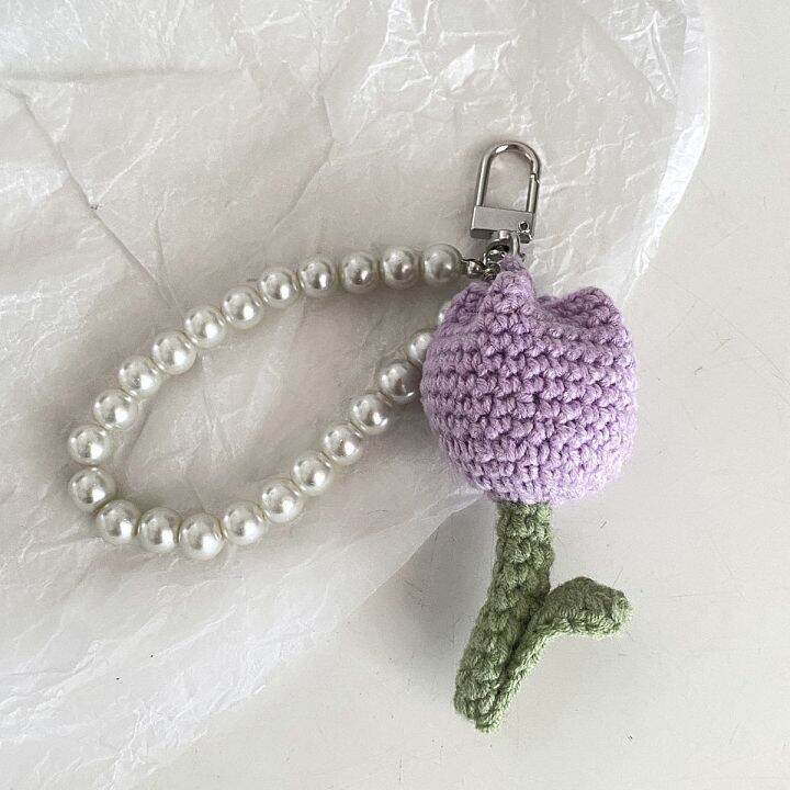 vintage-ornaments-bohemian-keychain-european-key-ring-key-ring-girl-pearl-chain-woolen-thread-hooked-tulip-keychain-cute-girl-pearl-chain