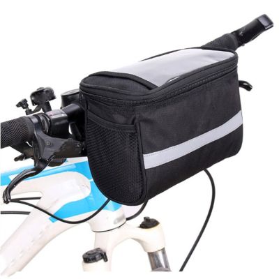 Bicycle Handlebar Bags Waterproof Bike Handlebar Basket Front Storage Bag Outdoor Cycling Pouch Riding Pack Bicycle MTB Bike Power Points  Switches Sa