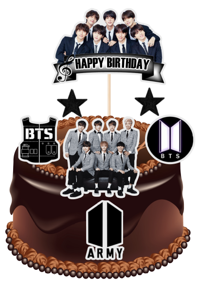 BTS Cake Topper Laminated | Lazada