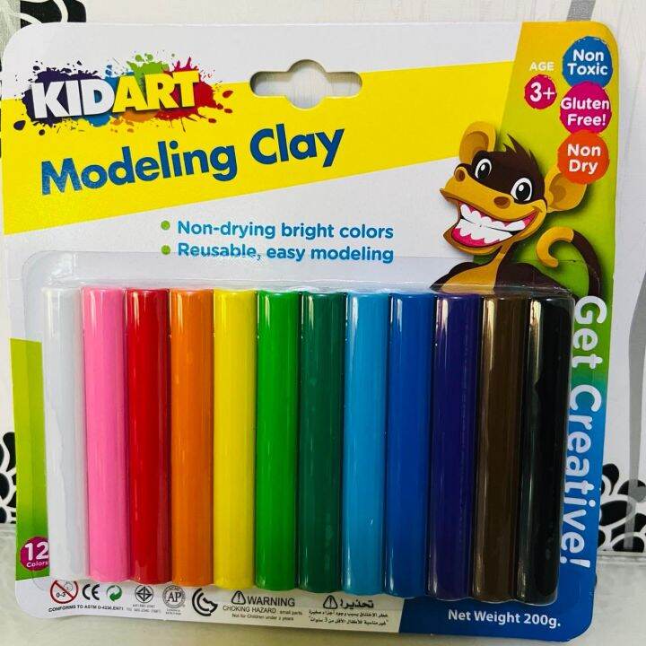 KIDART Modeling Clay 12 Colors NONdrying Bright Colors Lazada PH