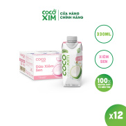 Thùng 12 Hộp Nước dừa đóng hộp Cocoxim Sen 330ml