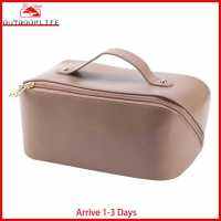 [Arrive 1-3 Days]Portable Makeup Case Pu Leather Pencil Cases Large Capacity Travel Organizer Toiletries Pouch Women Girl