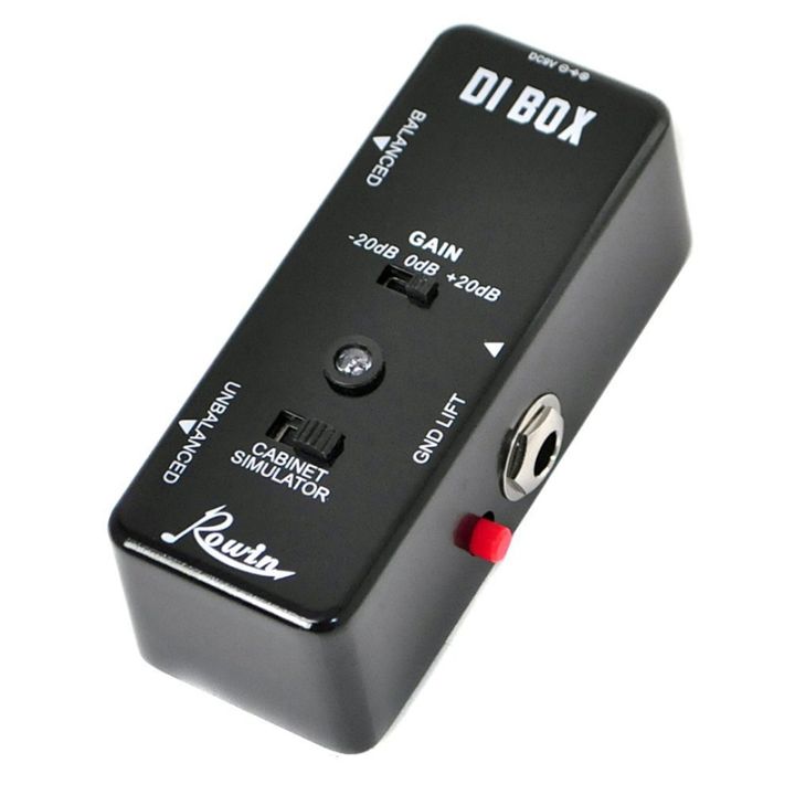rowin-di-box-lef-331-micro-di-with-cab-sim-and-gain-guitar-effect-pedal-true-bypass