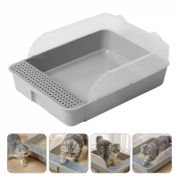 ที่ถอดออกได้ Cat Litter Pan Kitten Training Potty Litter Pan Anti-Splashing Toilet