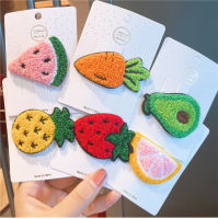 enyu "Baby Hair Accessories Bangs Clip Girls Hairpin Resin Head Jewelry Korean Version Wool Fruit Children