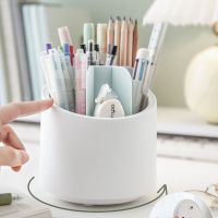 [COD] Rotating Holder Wholesale Student Round Large Capacity Office Desktop Stationery Storage