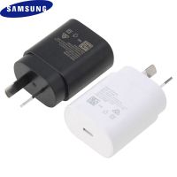 Original Samsung 25W AU Plug Super Fast Charger Usb c To Type C Cable For Galaxy Z Fold 4 3 A33 A53 A73 A72 A71 A52S S20 S21 FE Wall Chargers