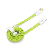 PISEN สายชาร์จ Micro USB Noodle Data Transmit and Charging Cable ยาว 800 mm อุปกรณ์สำหรับรีชาร์จและซิงค์เพื่อโอนถ่ายข้อมูลแบบ 2-in-1 USB 2.0 แรงดันสูง - สีเขียว