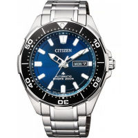 Citizen NY0070-83L หน้าปัดสีน้ำเงิน Mens Automatic Divers 200M Titanium Watch