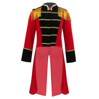 เด็กเด็กคณะละครสัตว์ Ringmaster Showman เครื่องแต่งกาย Tailcoat Jacket สำหรับฮาโลวีนคอสเพลย์ Carnival Themed Party Dress Up Clothes