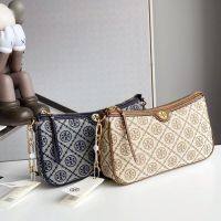 【high quality】original tory burchˉ 2022 new ladies canvas underarm bag European and American fashion all-match one-shoulder messenger bag handbag