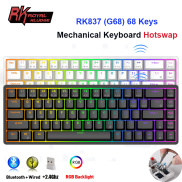 Hoàng gia Kludge RK G682.4GHz không dây Bluetooth có dây 65% Bàn Phím Cơ