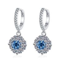 High Quality Moissanite Drop Earrings with 925 Silver Jewelry for Women Anniversary Earrings Birthday Gift for Girls