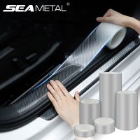 SEAMETAL 3D รถคาร์บอนไฟเบอร์ฟิล์มป้องกันประตูทนต่อการสึกหรอป้องกันขอบไม้ขีดข่วนกันน้ำ