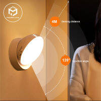 360หมุน PIR Motion Sensor ไฟกลางคืน Led โคมไฟติดผนังแบบชาร์จอัตโนมัติเปิดปิดภายใต้คณะรัฐมนตรีแสงไร้สายตู้เสื้อผ้าคืนโคมไฟ