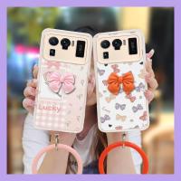 Anti drop airbag Skin-friendly feel Phone Case For Xiaomi 11 Ultra Simplicity bowknot cute Raised lens Back Cover