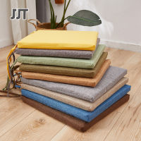 JJT Bantal Kursi เก้าอี้รับประทานอาหารหนาสำหรับนักเรียนพื้นหนาฝ้ายลินินพื้นเบาะรองนั่งม้านั่งเดี่ยวพร้อมเบาะสำนักงานสำนักงานฤดูหนาว