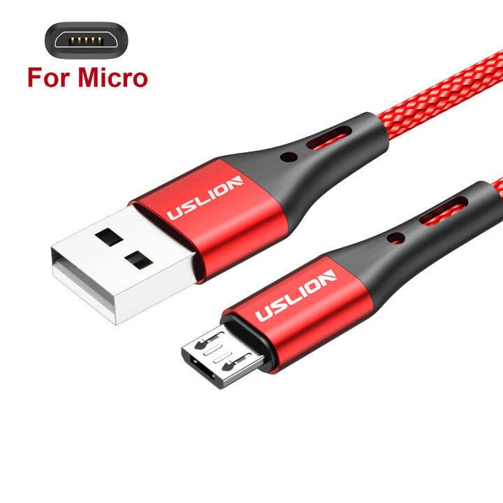 uslion-3a-usb-type-c-เคเบิ้ลศัพท์มือถืออย่างรวดเร็วชาร์จข้อมูล-mirco-ประเภท-c-สายชาร์จสำหรับ-xiaomi-12-11ซัมซุง-s22-poco-m5-r-edmi