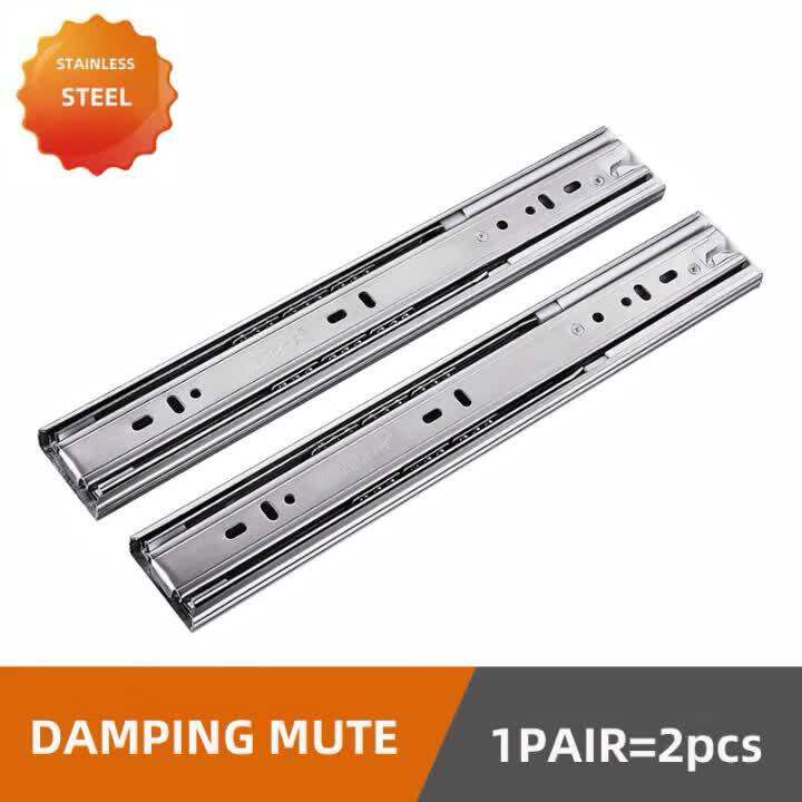 3 way Soft Close Drawer Sliding Track Stainless Steel Drawer Slide Rail