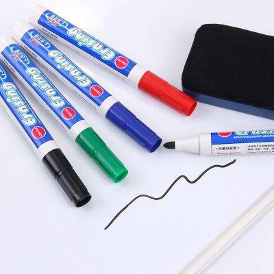 New Water Painting Whiteboard Pen 4 Colors Erasable Marker Pen Water-Based Dry Blackboard Pencil Children Water Float Pens
