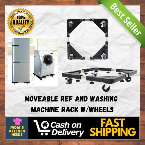 MOM'S Stainless Steel Multifunctional/Ref Stand with Wheels/Washing