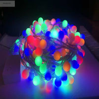 10M 220v110v Power LED Ball Garland Lights Fairy String Waterproof Outdoor Bulb Christmas Wedding Party Holiday Room Decoration
